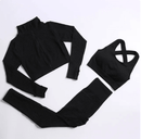 Conjunto Feminino Fitness (Calça, Jaqueta e Sutiã Esportivo)