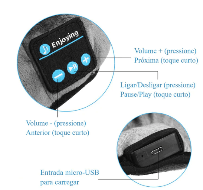 Fone Bluetooth - Esportes e Sono