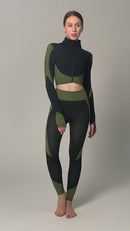 Conjunto Feminino Fitness (Calça, Jaqueta e Sutiã Esportivo)